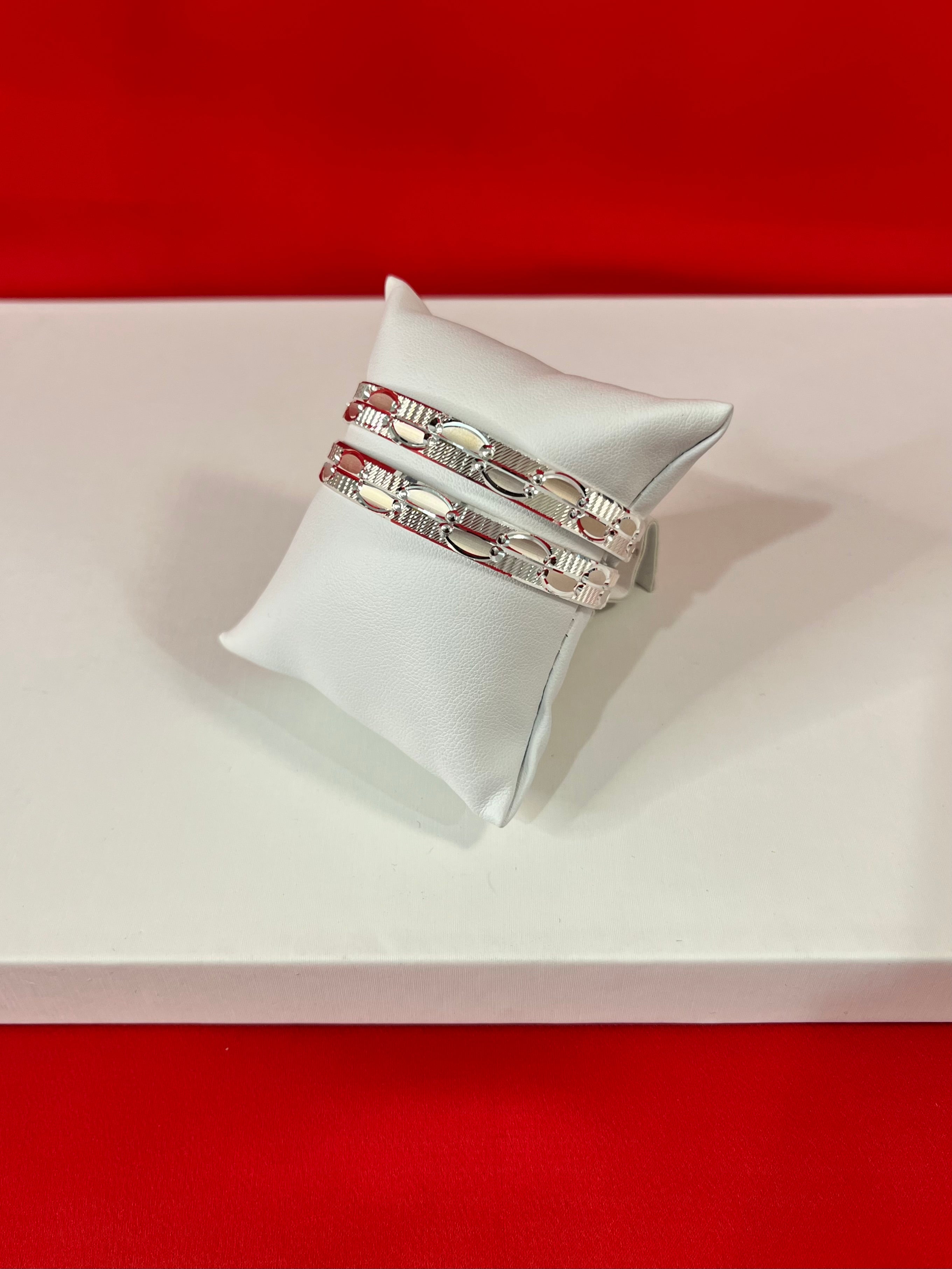 Pure Silver Bangle Pair 2.2