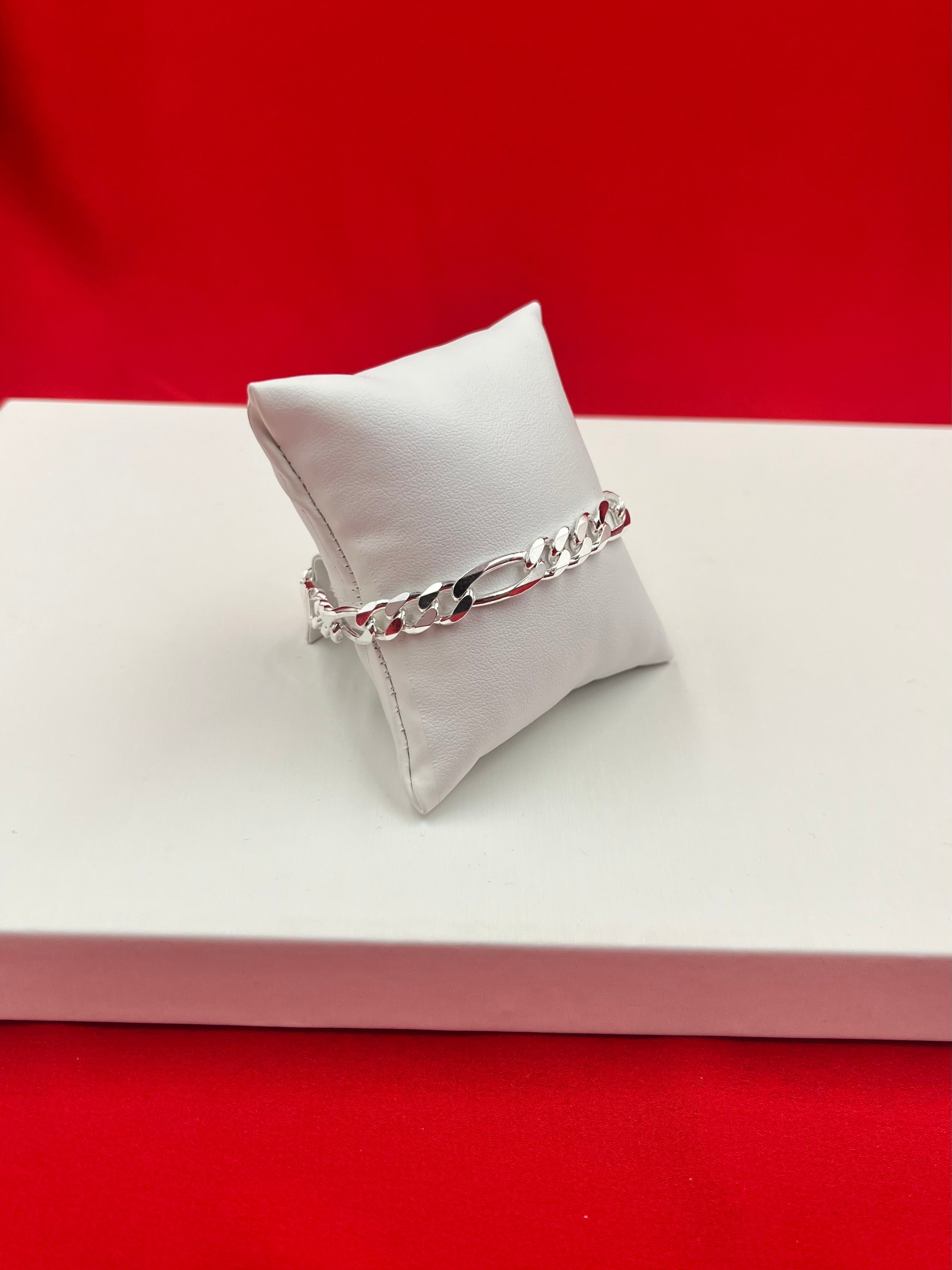 Men’s Pure Silver Figaro Bracelet