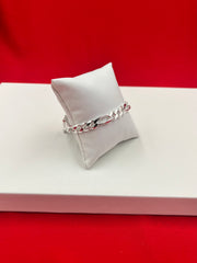 Men’s Pure Silver Figaro Bracelet