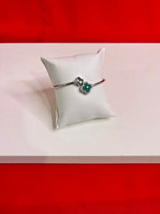 Fancy Clover Leaf Pure Silver Bangle Bracelet 2.6 (SB72)