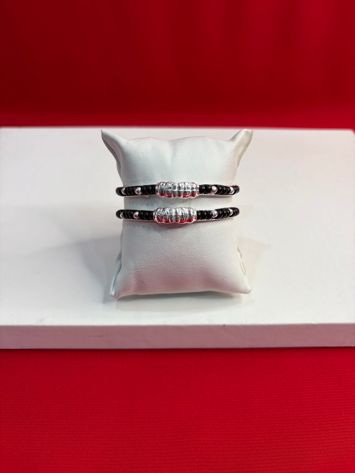 Pure Silver Black Moti (Najariye) Bangles, S-2.1 (SB132)