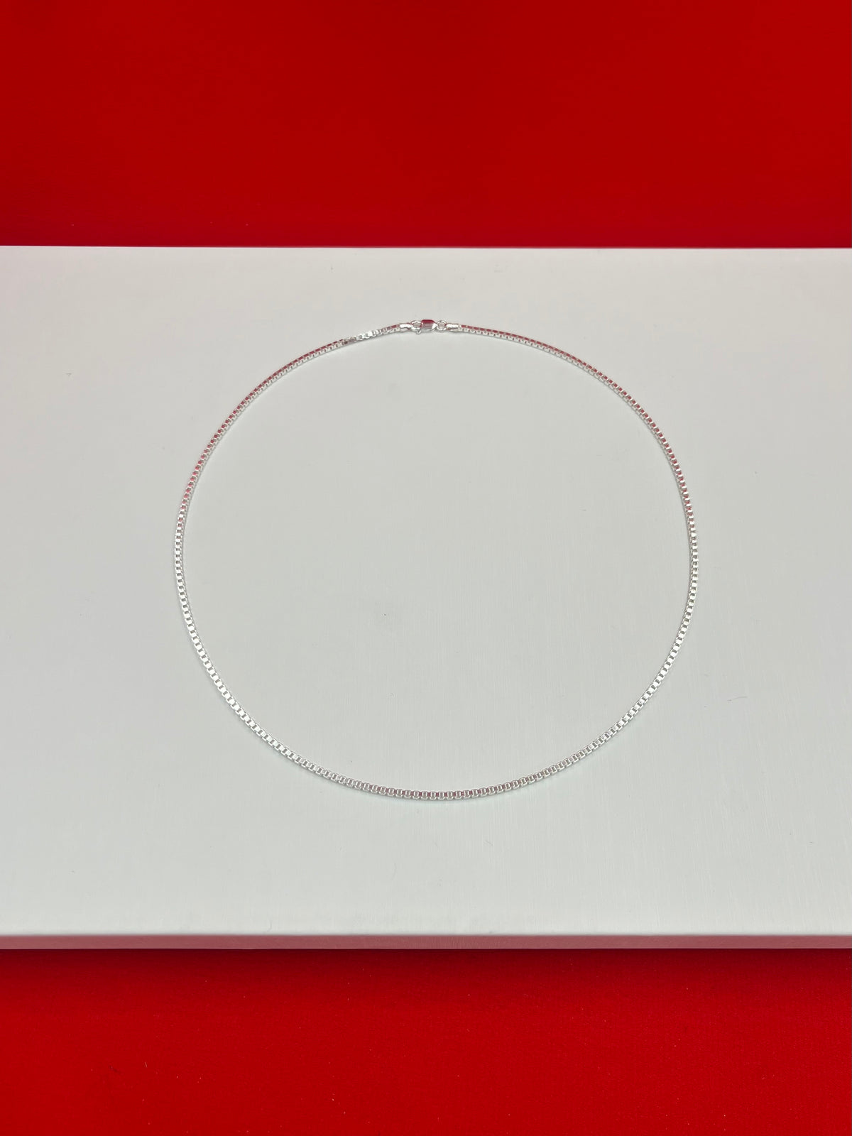 Box Pure Silver Chain 20” Sc38