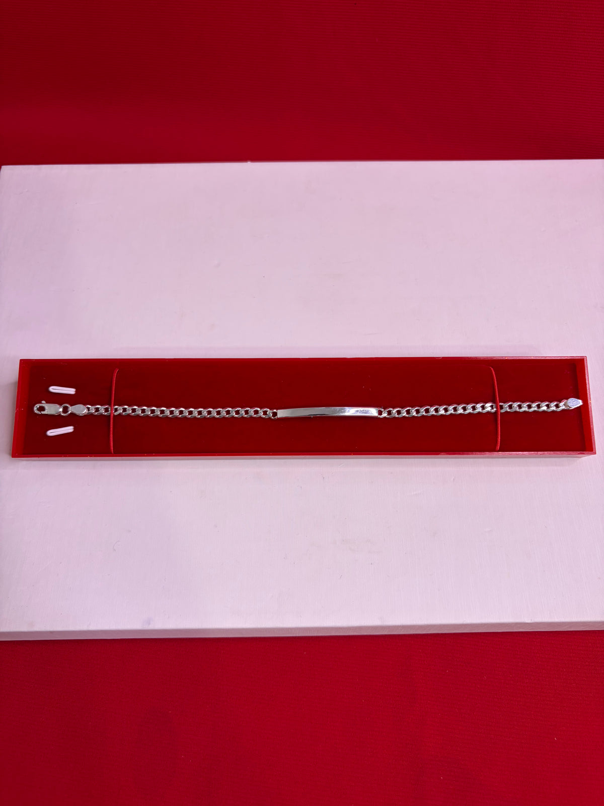 Pure Silver Rakhi Name Engraving Bracelet (NB14)