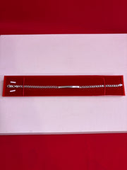 Pure Silver Rakhi Name Engraving Bracelet (NB14)