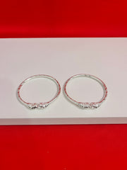 Pure Silver Bangle Pair 2.4