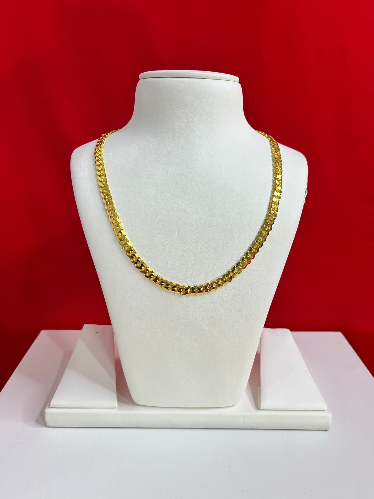 Pure Silver 24K Gold Plated Chain 20”