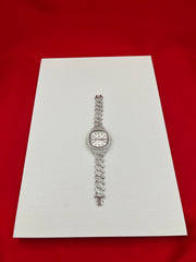 Men Iced Cut Diamond Cuban Link Watch
