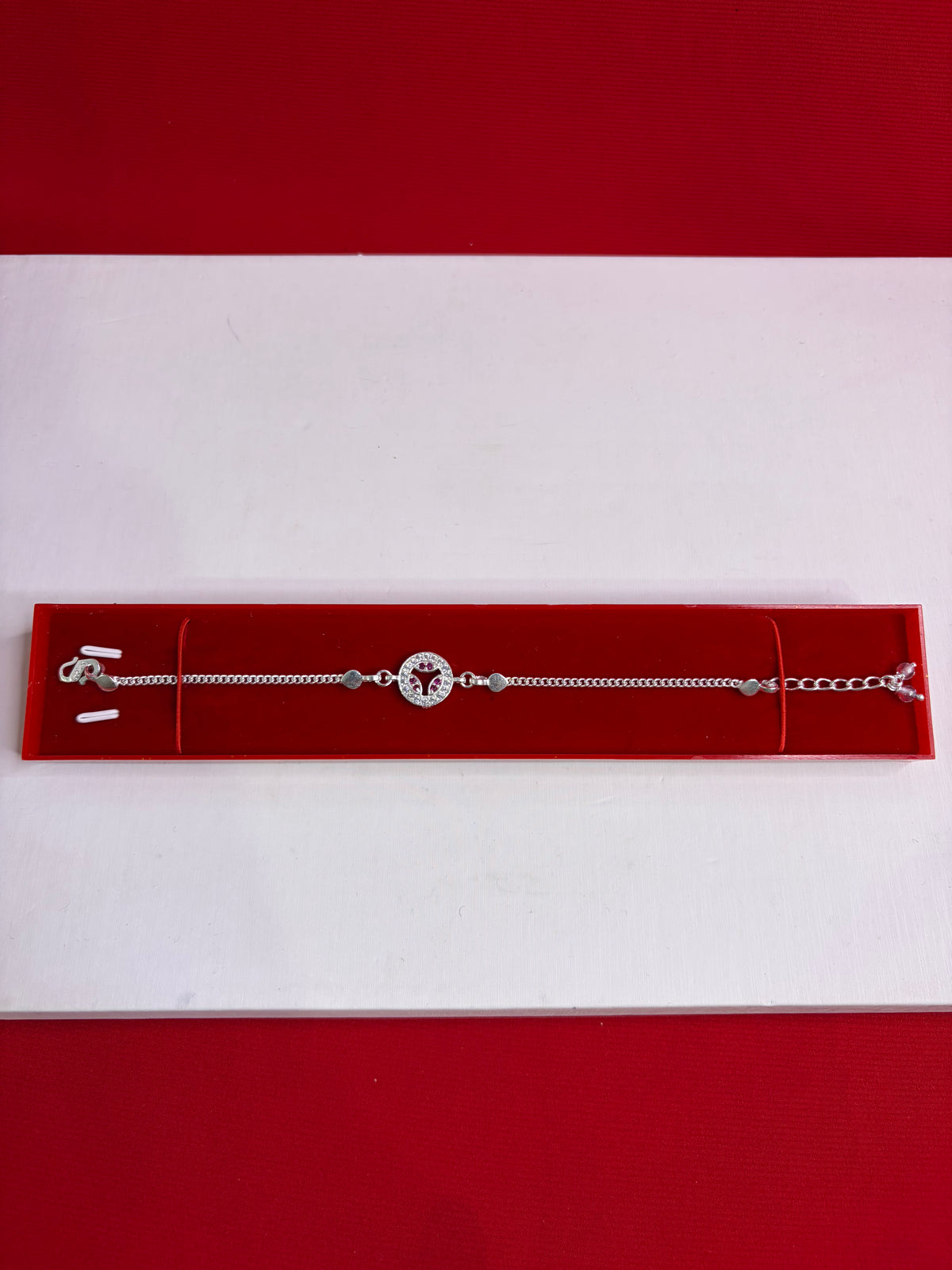 Pure Silver Rakhi Bracelet 7.0-8.5”(SR40)