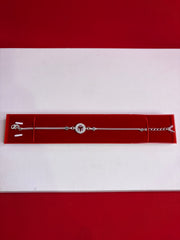 Pure Silver Rakhi Bracelet 7.0-8.5”(SR40)