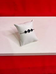 Fancy Clover Leaf Pure Silver Bangle Bracelet 2.4 (SB80)