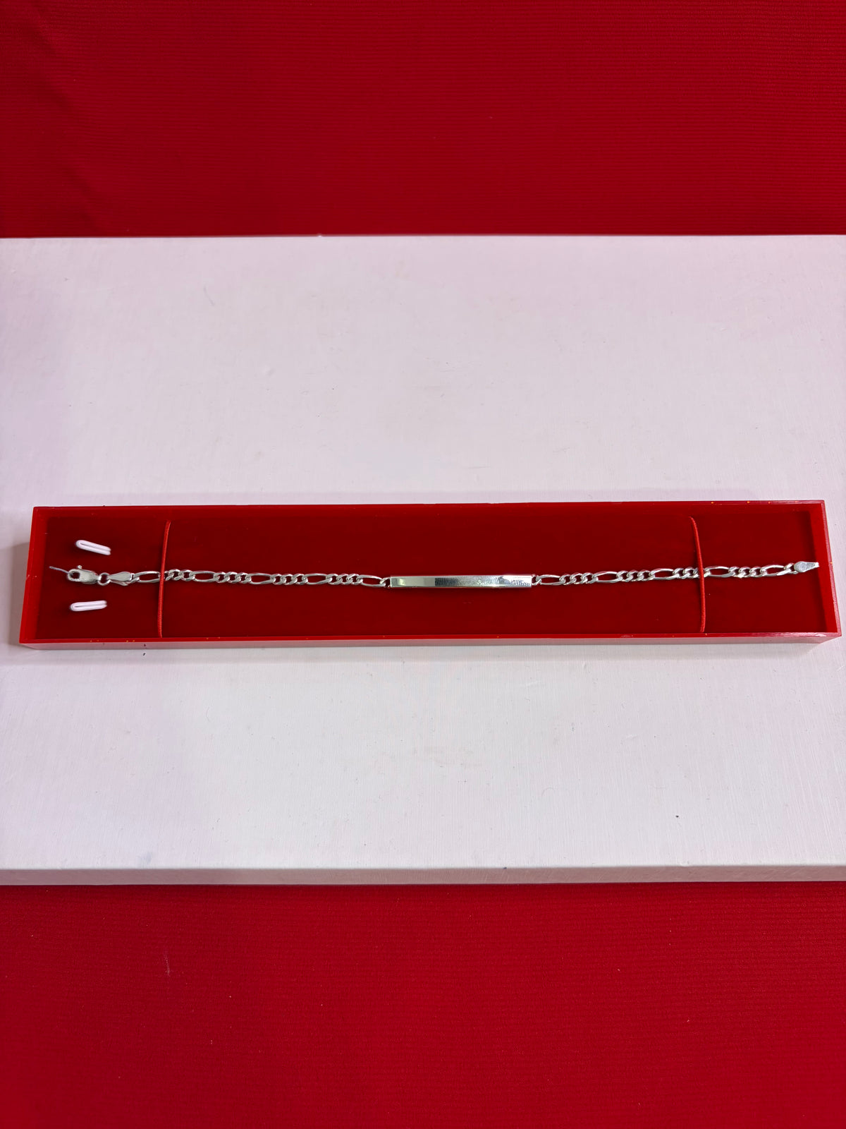 Pure Silver Rakhi Name Engraving Bracelet (NB21)