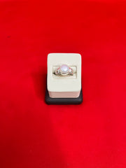 Pure Silver Pearl Ring Size 7 (s)