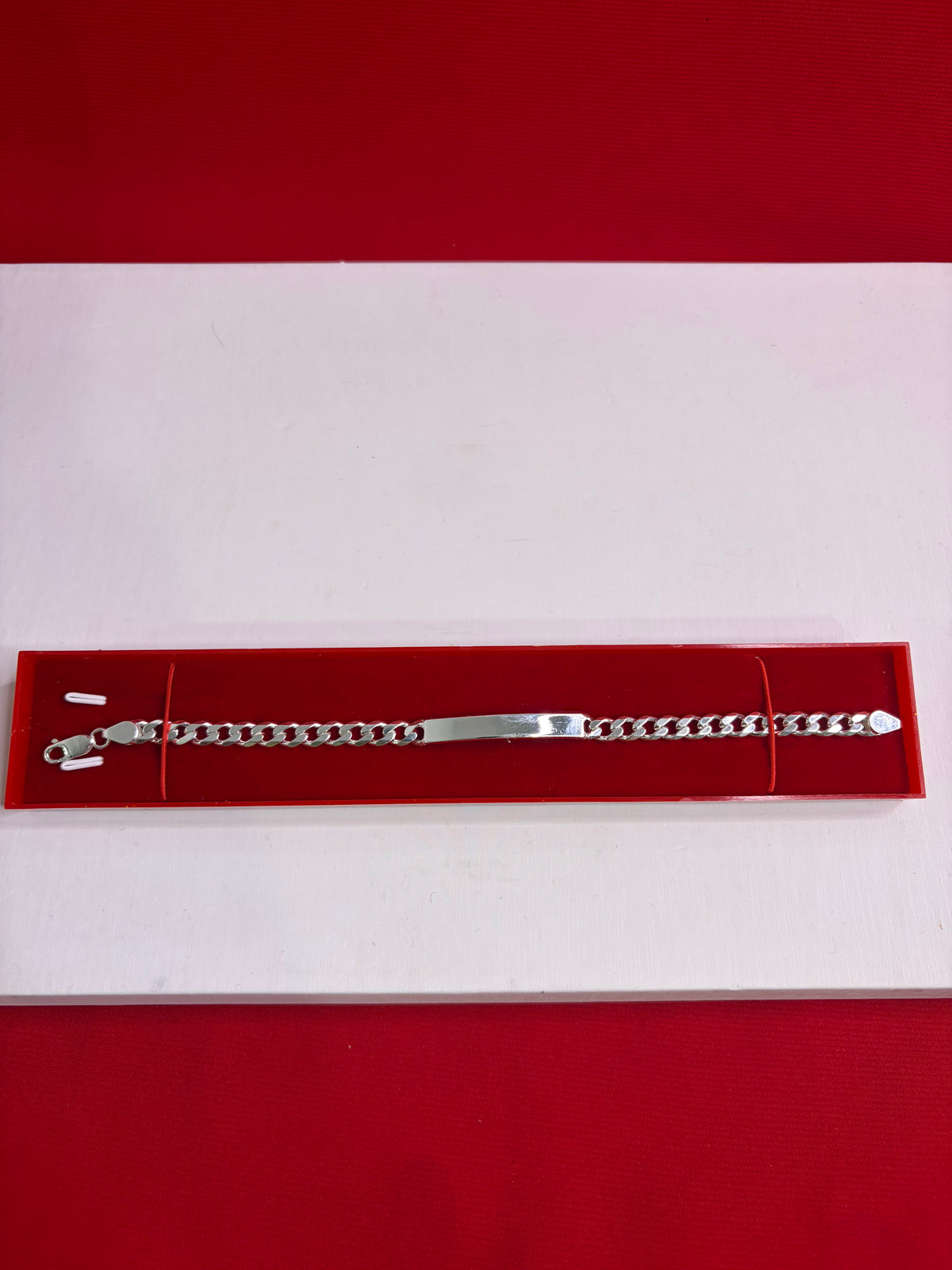 Pure Silver Rakhi Name Engraving Bracelet (NB15)