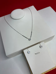Pure Silver Mangalsutar Necklace Set (SM29)