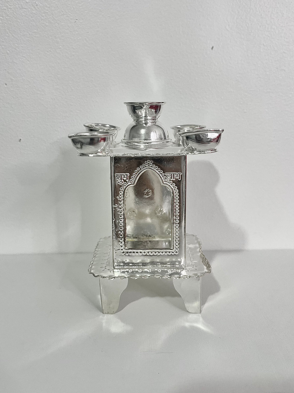 Pure Silver Puja Hatadi With 5 Diyas