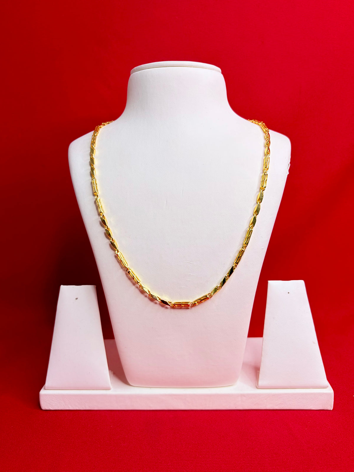 Pure Silver Gold Plated chain 22” (Sc123)