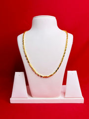 Pure Silver Gold Plated chain 22” (Sc123)