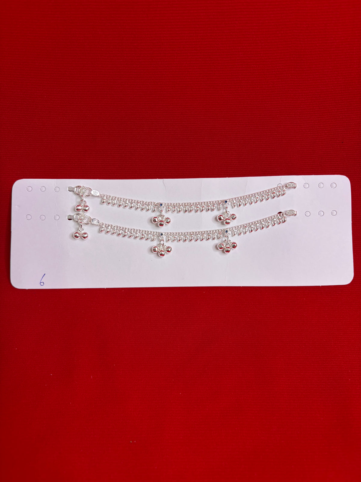 Pure Silver Anklets (6 Inch) (KA121)