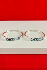 Pure Silver Pair Bangle 2.2