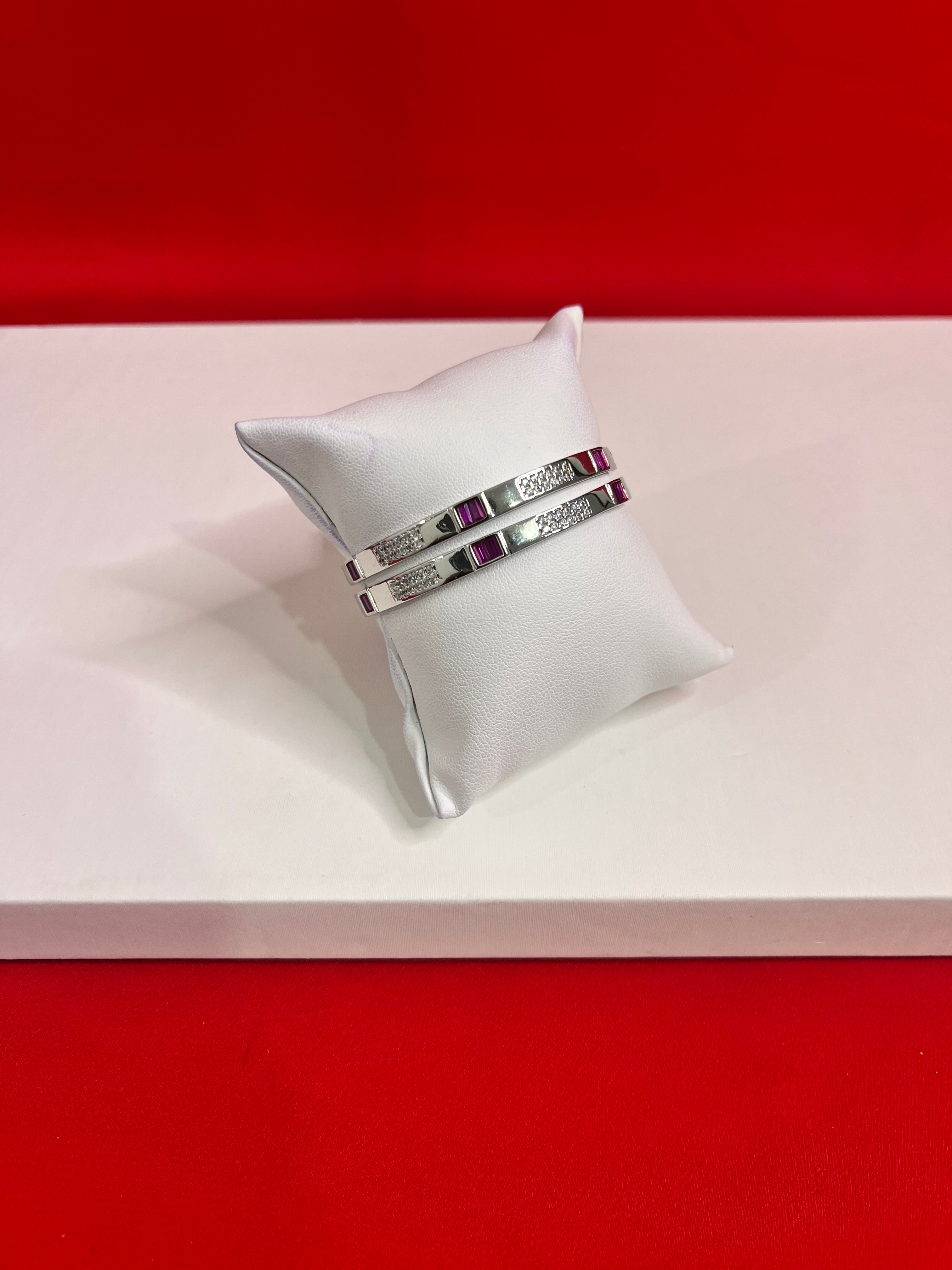 Pure Silver Bangle Pair 2.1