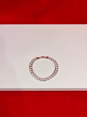 Men Pure Silver Cuban Bracelet Mb19