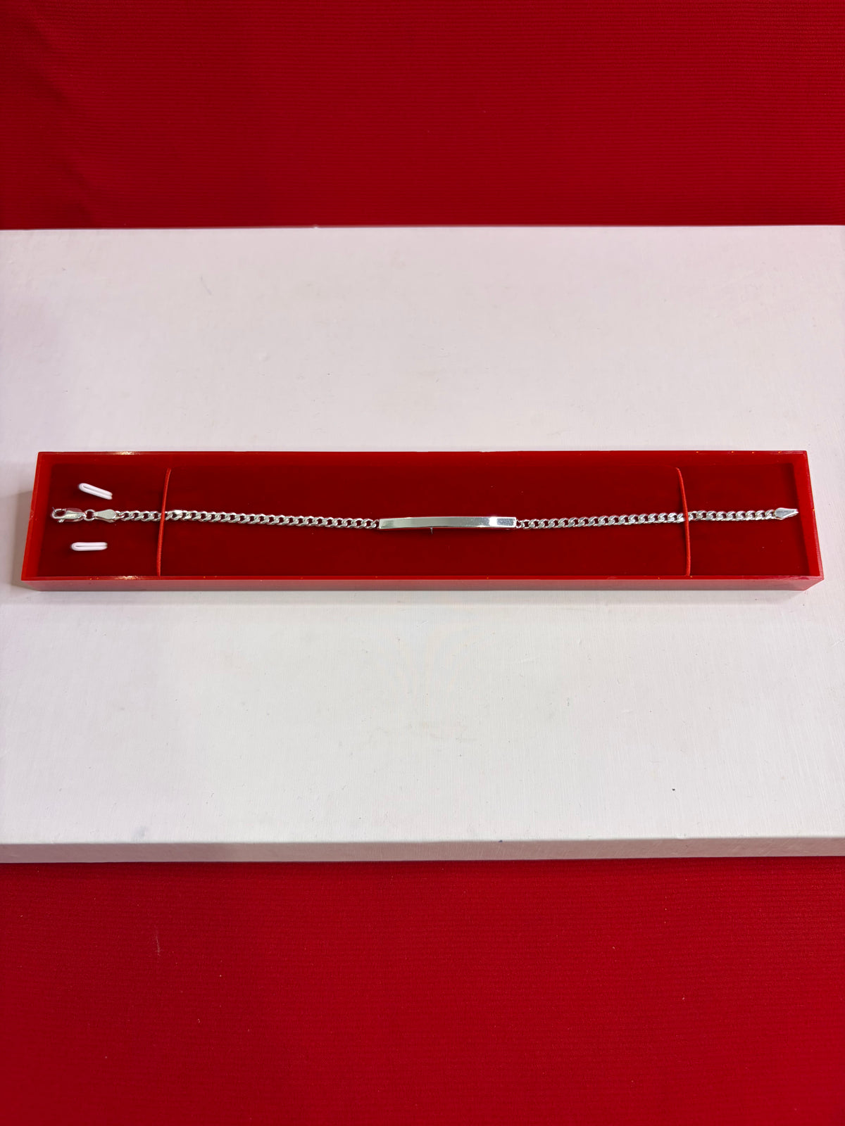 Pure Silver Rakhi Name Engraving Bracelet (NB22)