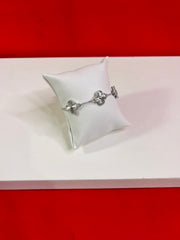 Clover Leaf Pure Silver Italian Bracelet (WB70)