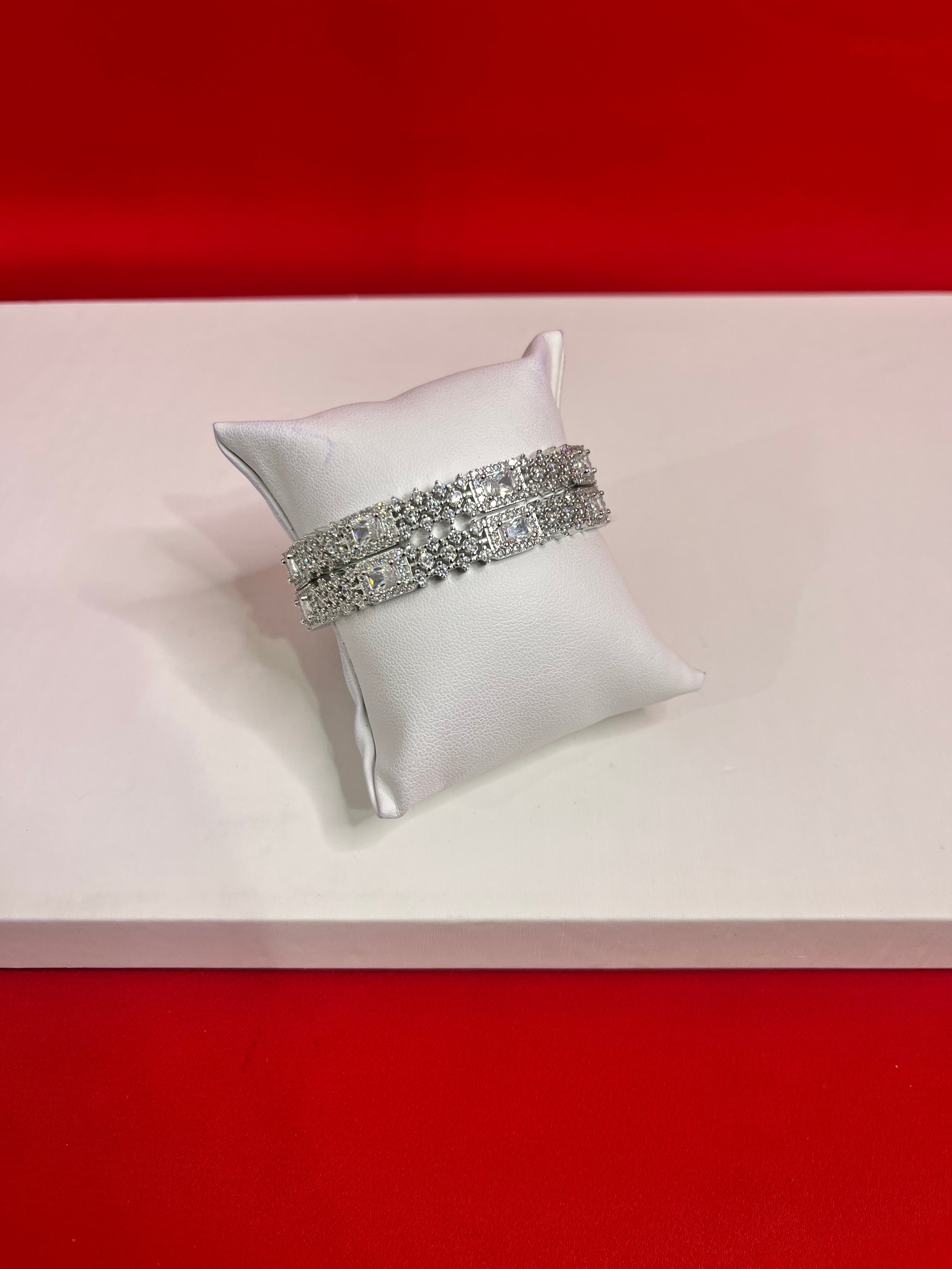 Pure Silver Bangle Pair 2.3