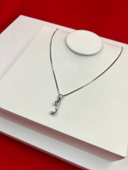 Pure Silver “J” Pendant Necklace