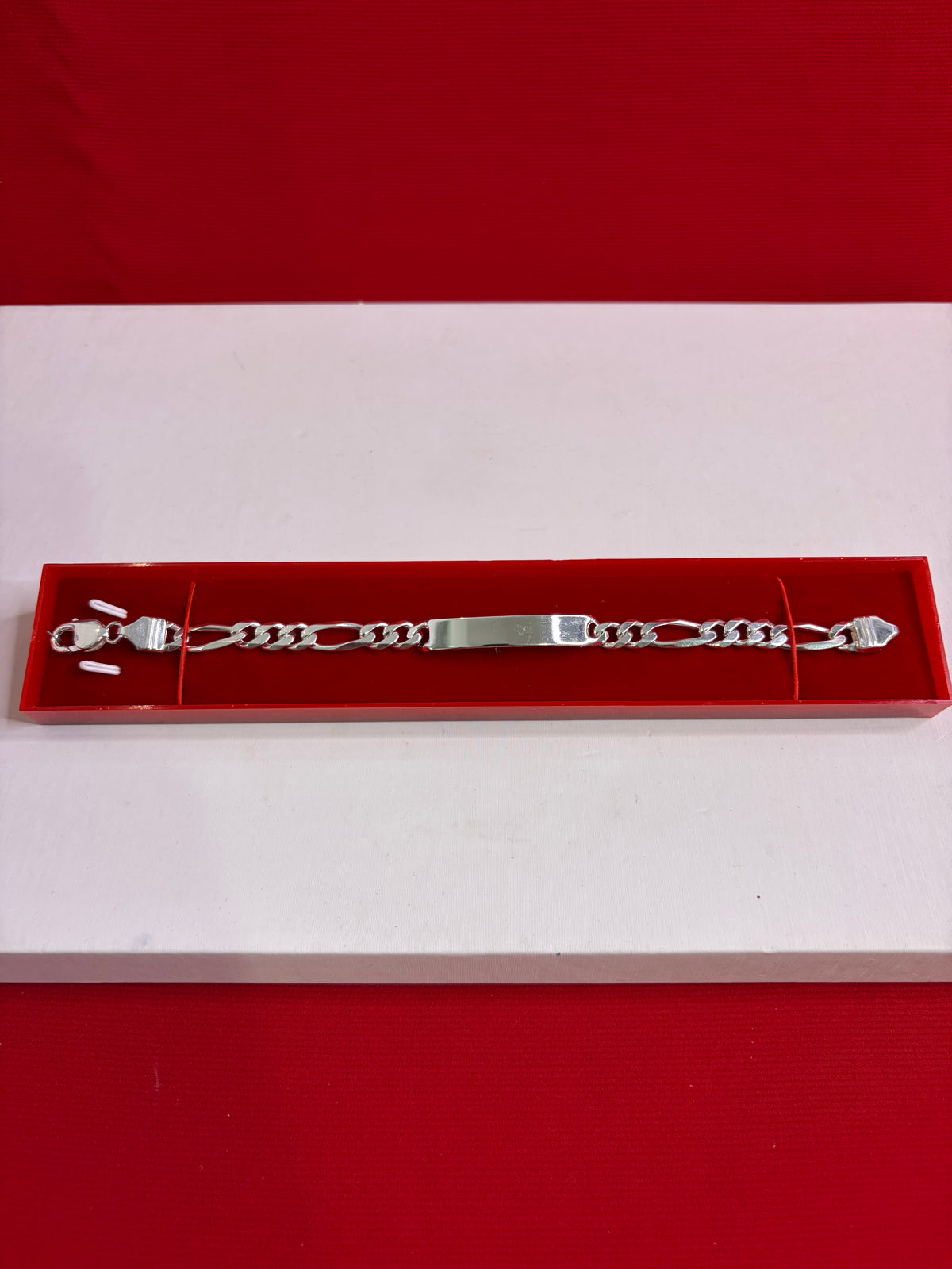 Pure Silver Rakhi Name Engraving Bracelet (NB31)