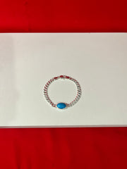 Men Pure Silver Feroza Bracelet (MB44)