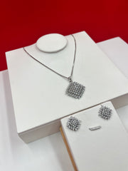 Silver Radiance Pendant Set