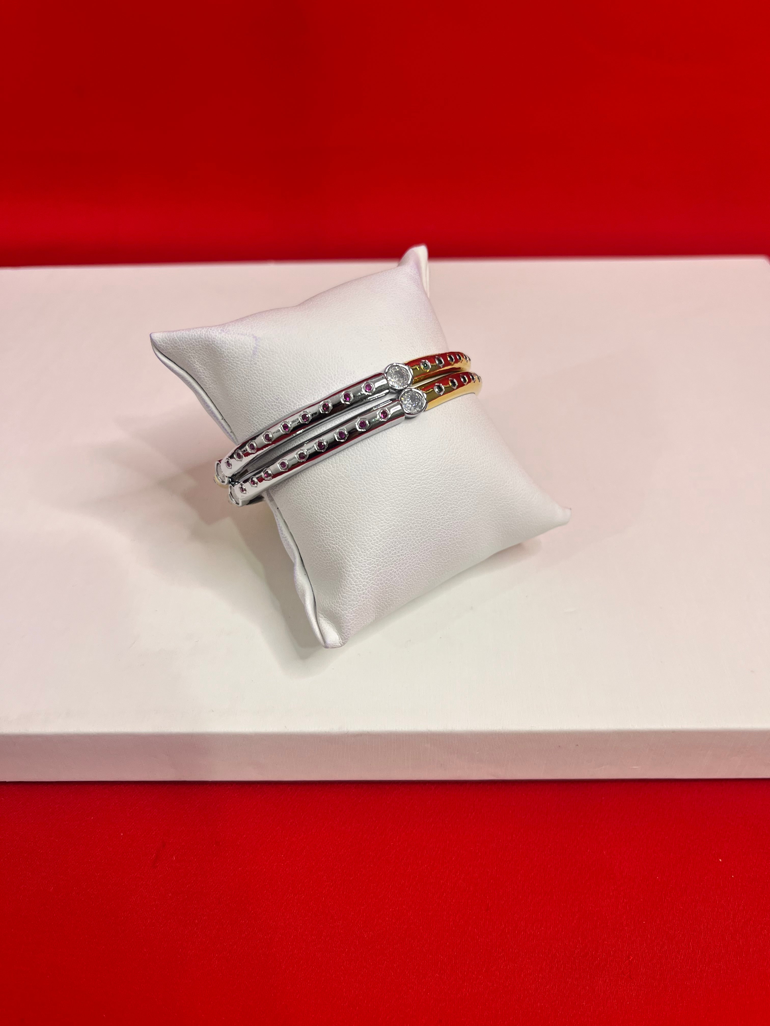 Pure Silver Bangle Pair 2.4
