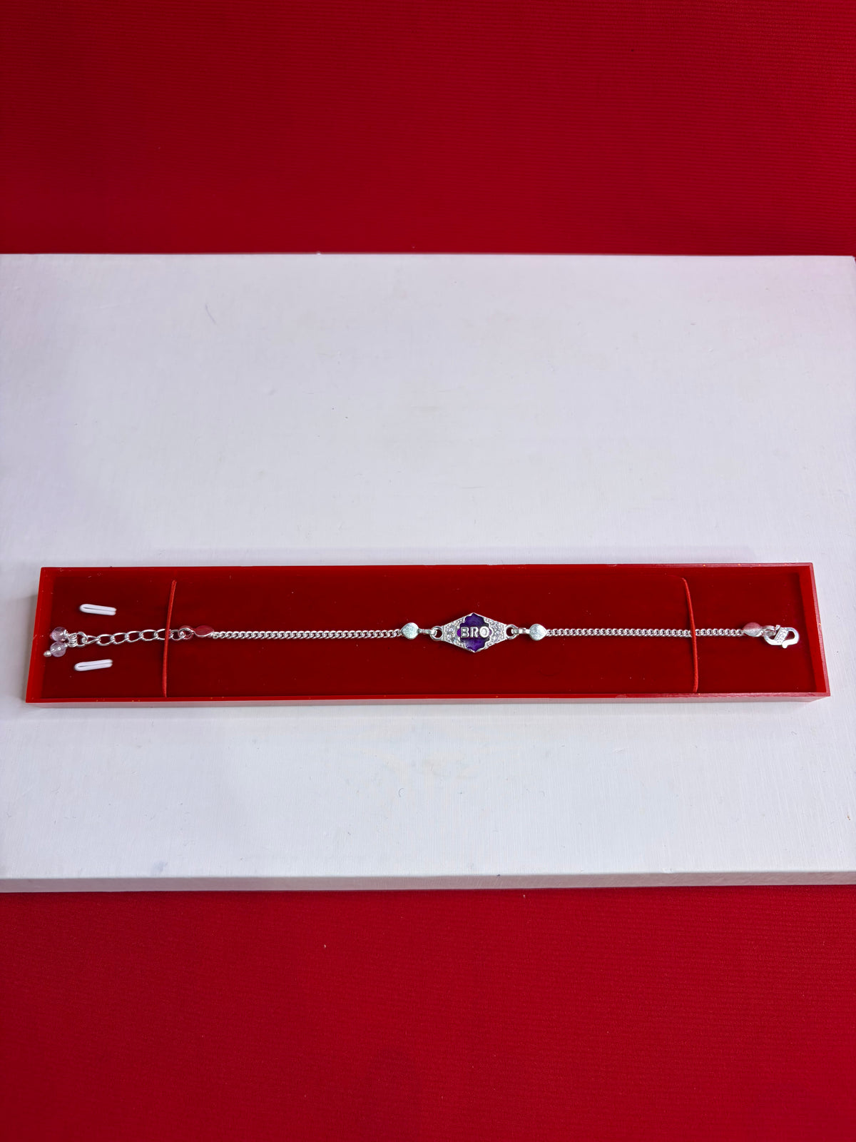 Pure Silver Rakhi Bracelet 7.0-8.5”(SR41)