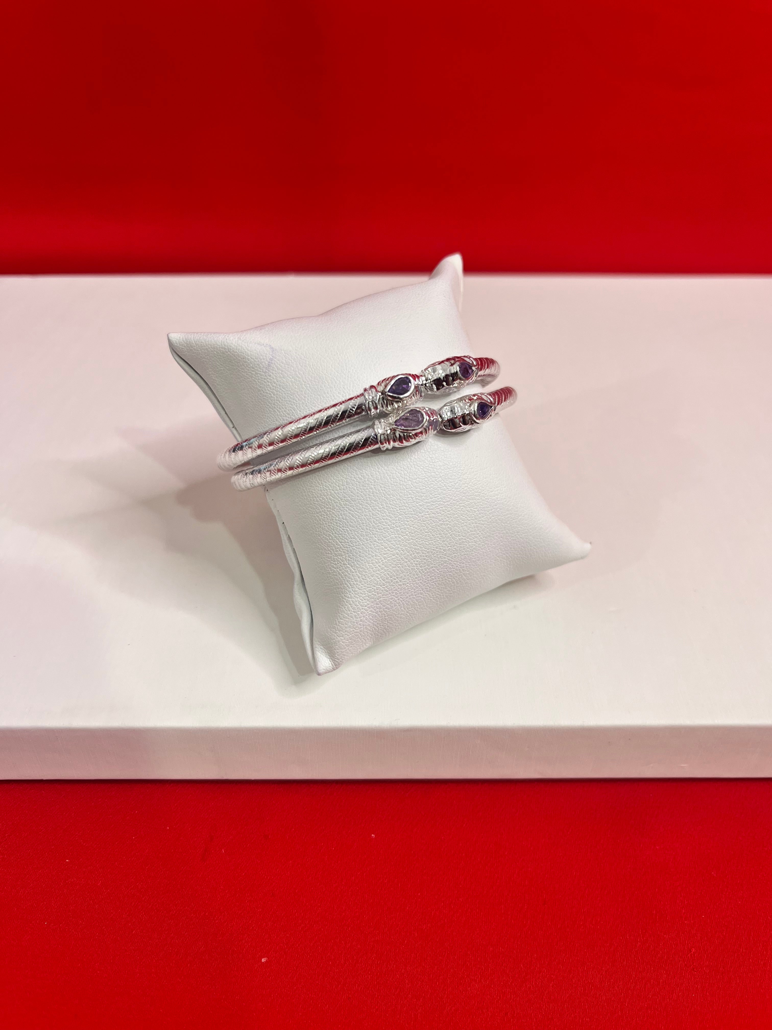 Pure Silver Bangle Pair 2.4