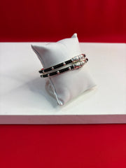 Pure Silver Black Moti (Najariye) Bangles, S-2.4 (SB136)