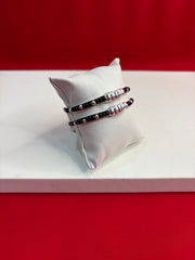 Pure Silver Black Moti (Najariye) Bangles, S-2.1 (SB132)