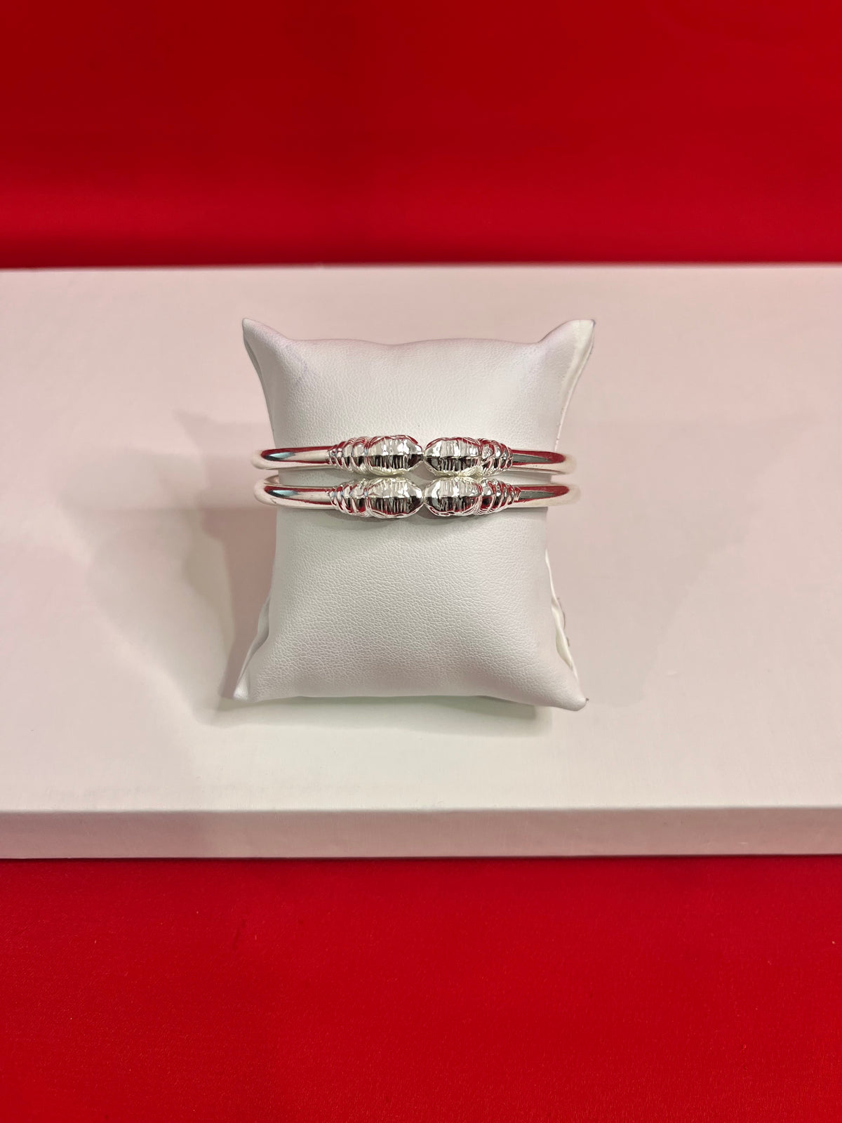 Pure Silver Bangle Pair 2.4
