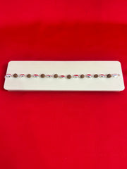 Pure Silver Rudhraksh Bracelet (8.0 inch) (MB63)