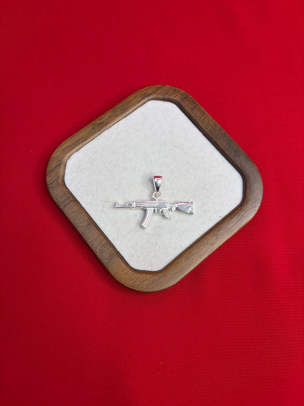 Pure Silver Rifle Pendant (SP75)