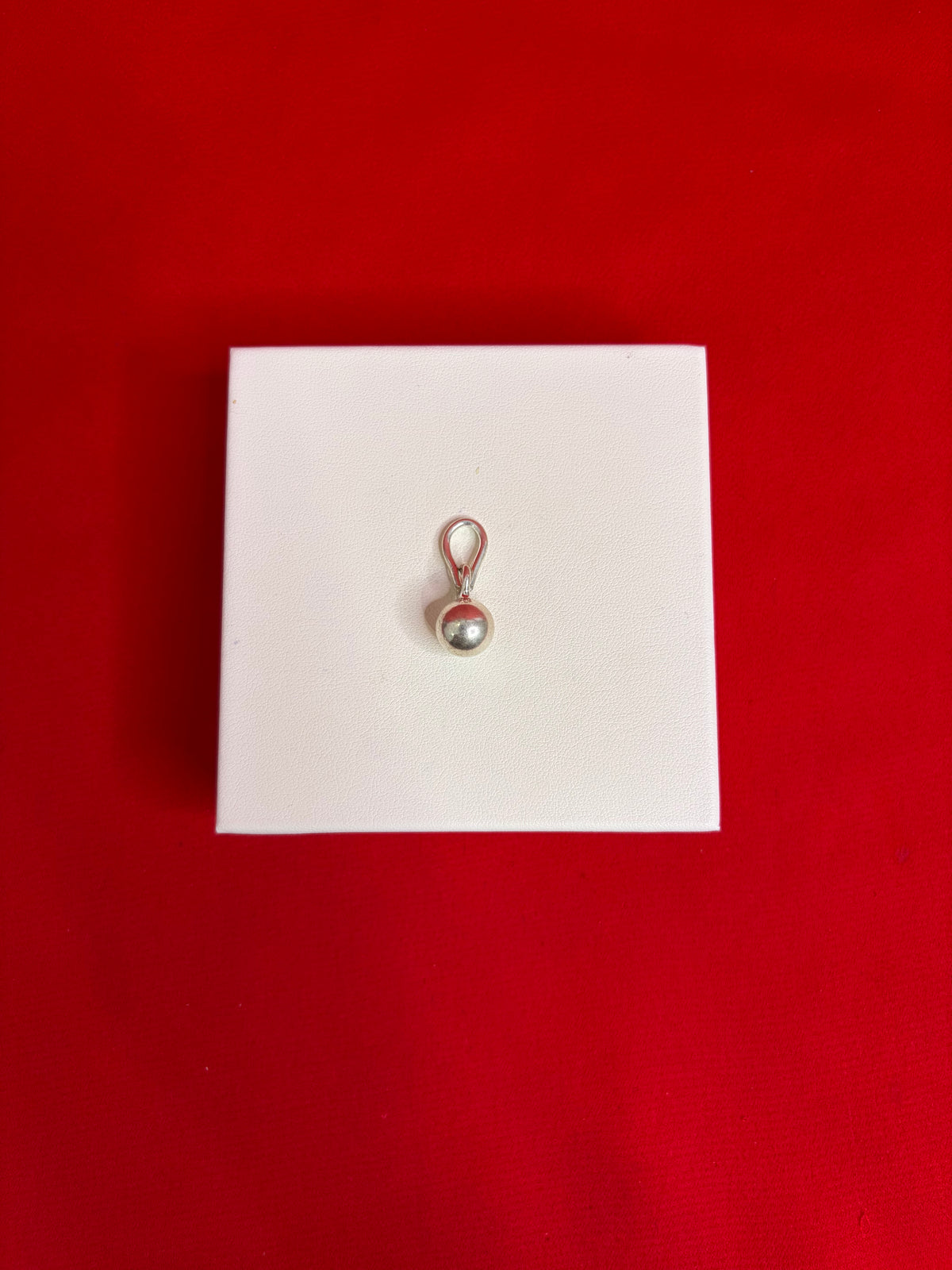 Pure Silver Round Ball Pendant (RA91)