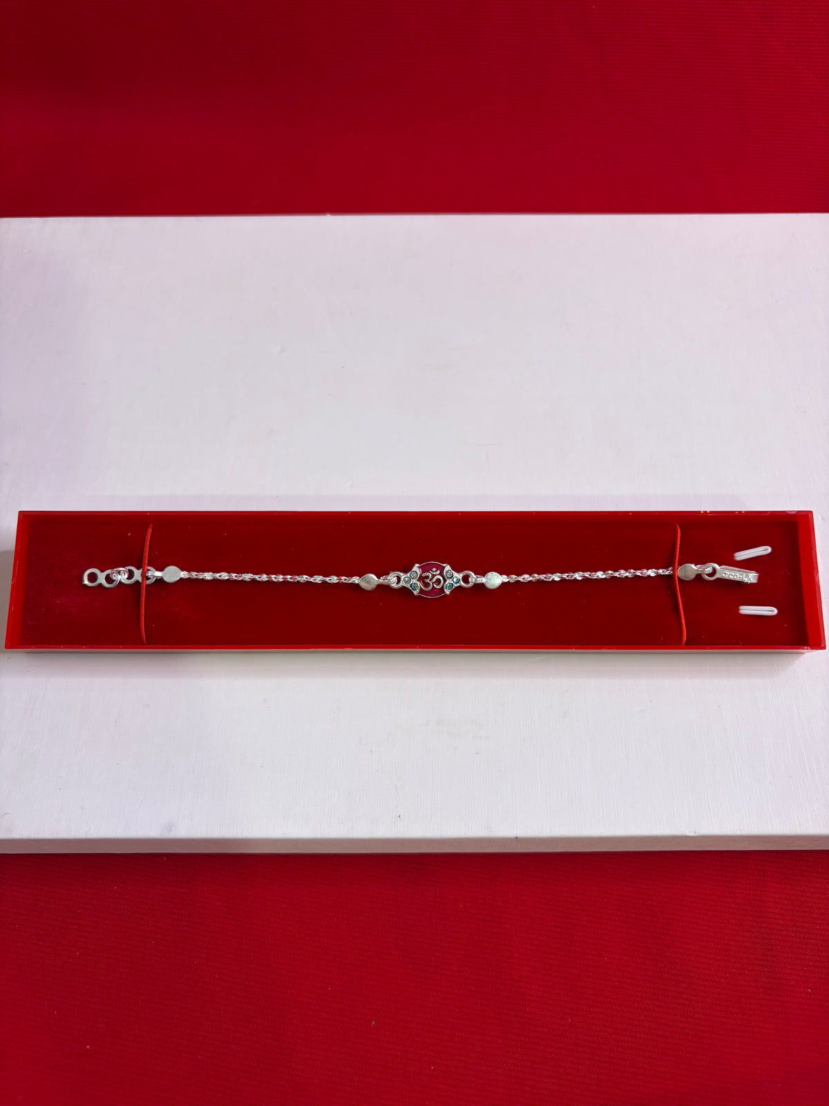 Pure Silver Rakhi Bracelet 6.7-7.5”(SR26)