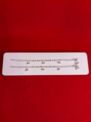 Pure Silver Anklets (9 Inch) (KA124)