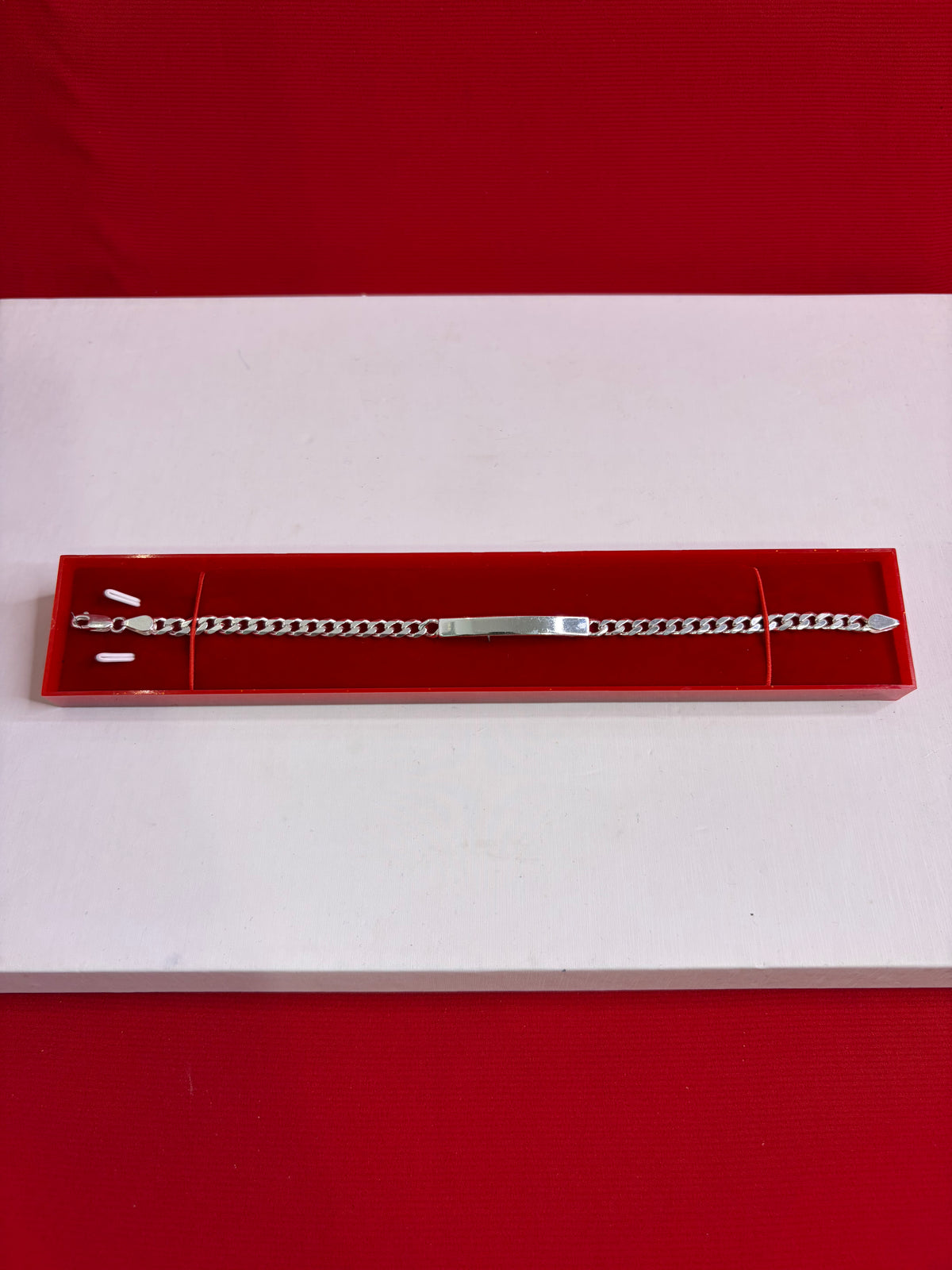 Pure Silver Rakhi Name Engraving Bracelet (NB25)