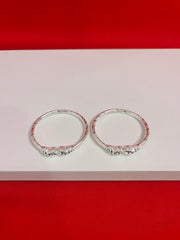 Pure Silver Bangle Pair 2.2
