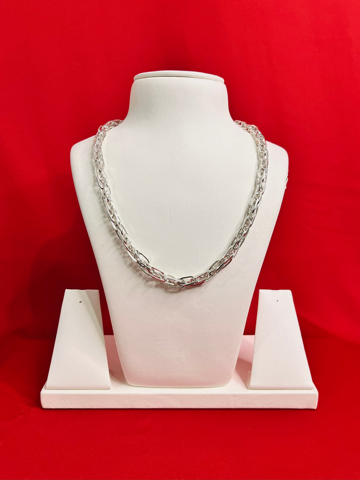 Hollow Pure Silver Chain 20” Sc90