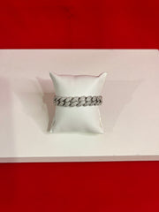 Men Silver Iced Out Bracelet