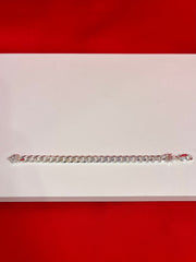 Men Pure Silver Cuban Bracelet mb25