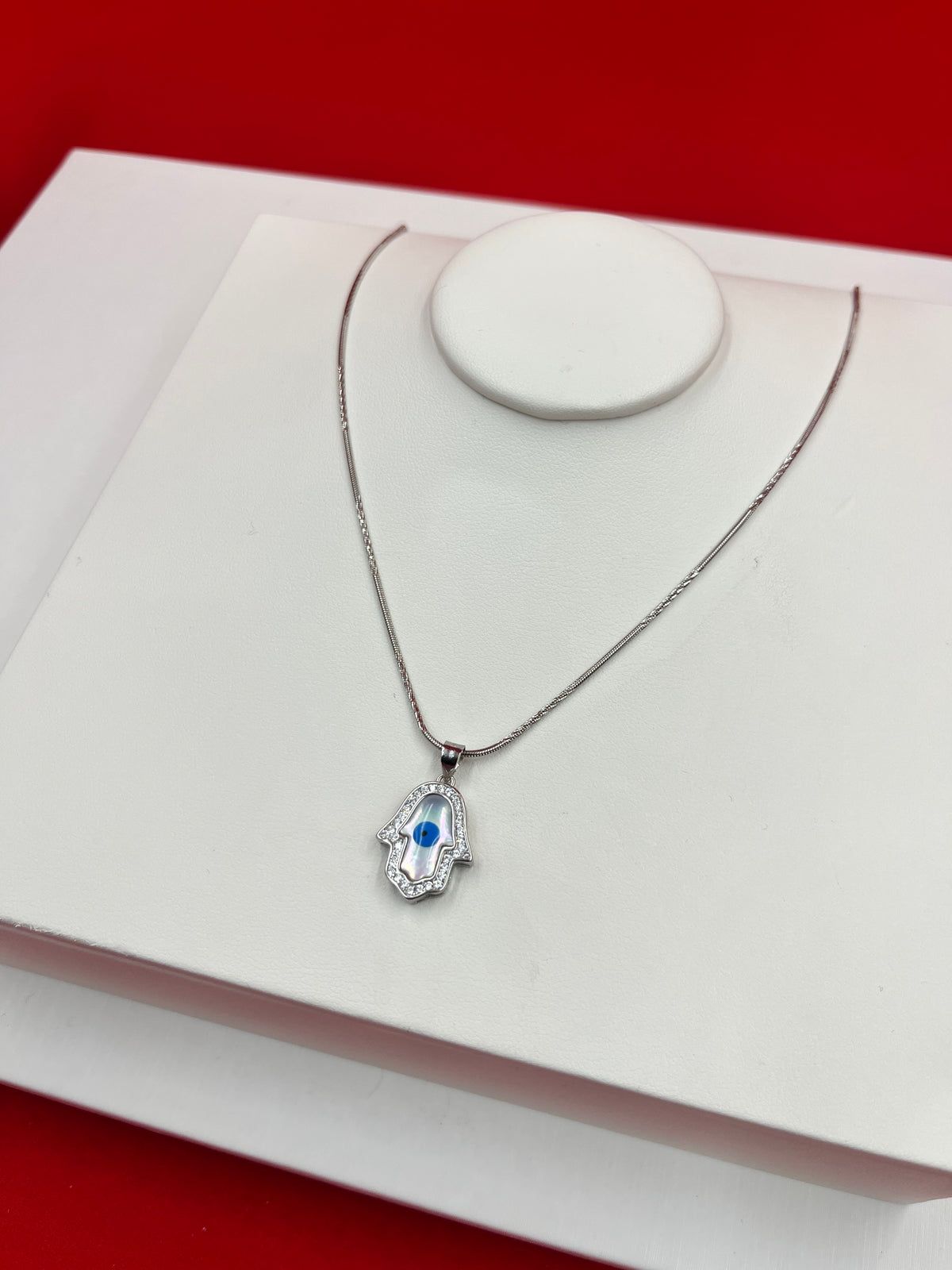 Hamsa Evil Eye Pendant Necklace