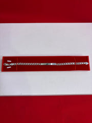 Pure Silver Rakhi Name Engraving Bracelet (NB5)